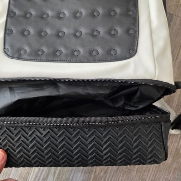 Nike Air Jordan Retro 13 XIII Backpack Bag Playoffs Black White Red Leather New - Picture 11 of 13